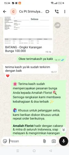 Testimonial Papan Bunga pasar minggu