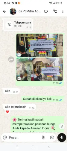 Testimonial Papan Bunga pasar minggu